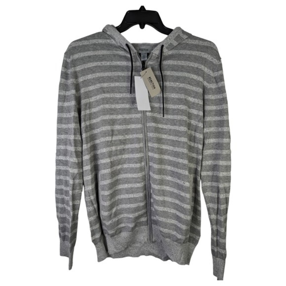 Kenneth Cole Mens Hoodie Jacket XXL GRAY Full Zip Sweatshirt ‎ Hooded Casual